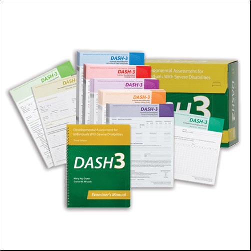 A staggered stack of multiple books on a white background. The top book features the text "DASH 3" on a green background.