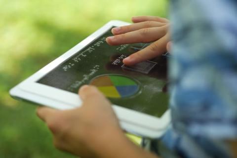 Picture of iPad with overlays