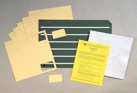 Picture of card chart kit contents. 