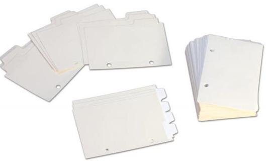 Picture of braille datebook filler paper.