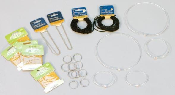 Picture of necklace, bracelet and fob wires.