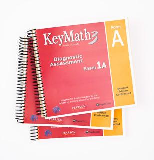 Picture of KeyMath 3 Braille books. 