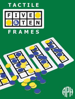 Picture of the cover of the tactile five and ten frames user guide. 