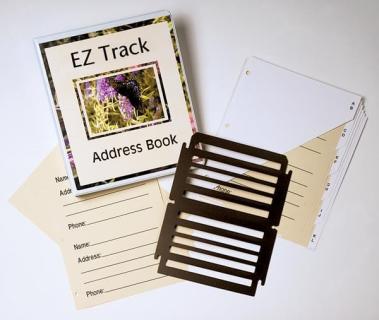 Picture of EZ Track Address book. 