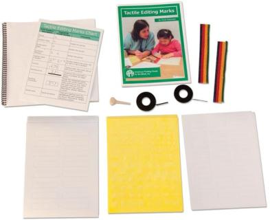 Picture of tactile editing marks kit.