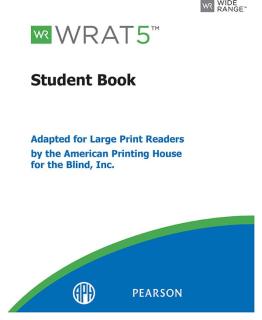 Picture of WRAT5 Student Book. 