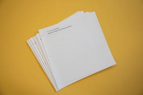 Picture of consumable braille sheets. 