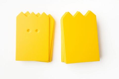 Picture of yellow cards. 