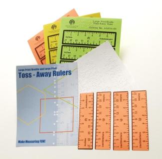 Picture of toss away rulers. 