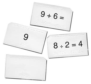 Math drill cards. 