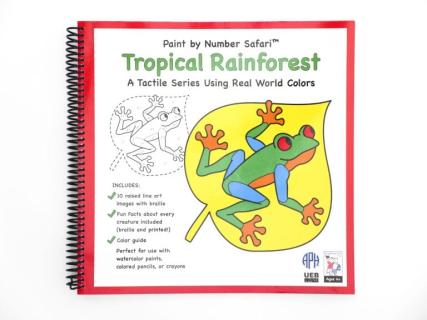 Paint by number Tropical Rainforest cover with a picture of a frog.