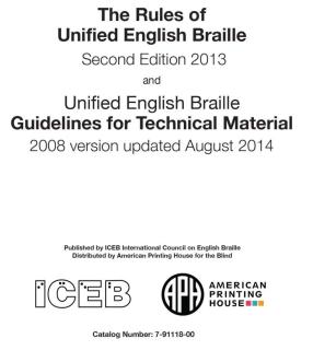 Rules for UEB cover. 