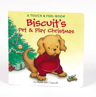 Cozy up for Christmas fun with Biscuit, everyone's favorite little yellow puppy!  The touch and feel elements include Biscuit's sweater, a horse's mane...and even Santa's beard! The sturdy board book pages and simple text are just right for babies and toddlers.  This Christmas touch-and-feel book is a sweet way to share some Christmas joy with little ones. Woof, woof!