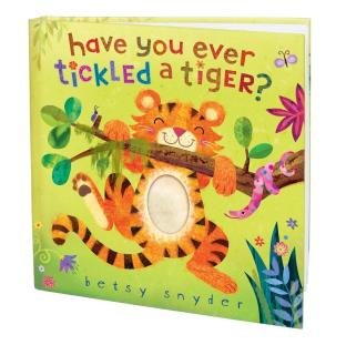  Everyone knows what it’s like to pat a bunny that’s soft and cuddly. But for those babies and toddlers who want to touch something different—say prickly and tickly animals of a more exotic nature—Betsy Snyder’s Have You Ever Tickled a Tiger? offers the perfect opportunity. This novelty book asks its readers if they’ve ever kissed a walrus, poked a penguin, or hugged an octopus, among others! Rhyming couplets share more about the delightfully illustrated creatures boasting tickly whiskers, velvety tummies, 