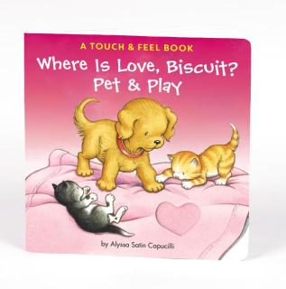 In this touch-and-feel board book with sturdy pages, Biscuit finds love in the simple everyday things—such as his blanket—just in time for Valentine’s Day.  Toddlers will enjoy exploring the wonderful places where love can be found in this delightful touch-and-feel story starring the beloved little yellow puppy.