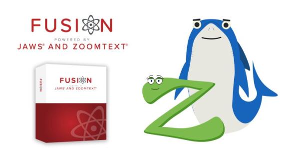 Fusion logo with box.