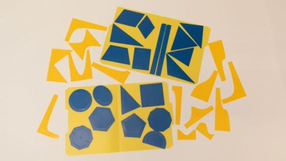 Geometric drawing stencils.