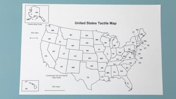 US Tactile Map